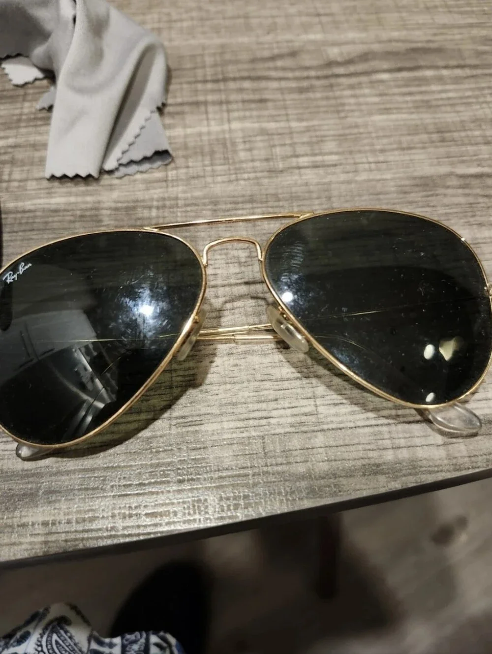 Ray-Ban RB3025 L0205 58014 3N Large Aviator Polarized Black Gold Men